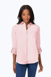 Charlie Pinpoint Non-Iron Shirt #color_chambray pink
