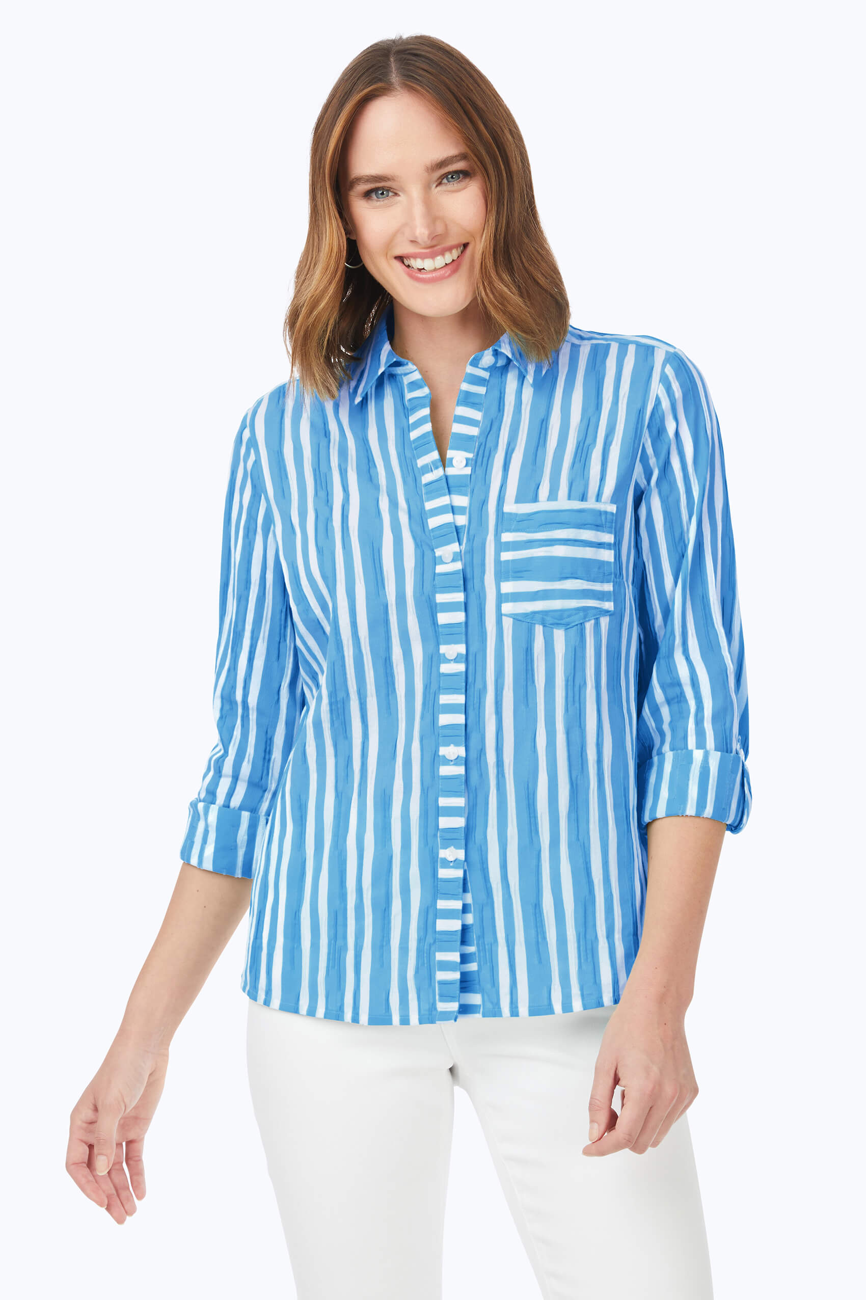 Hampton Beach Stripe Crinkle Shirt