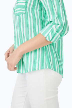 Hampton Beach Stripe Crinkle Shirt