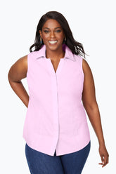 Taylor Plus Stretch Non-Iron Sleeveless Shirt #color_pink whisper
