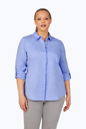 Charlie Plus Pinpoint Non-Iron Roll Tab Shirt