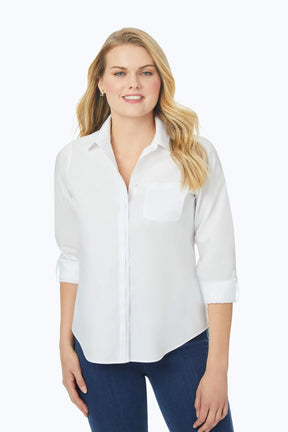 Charlie Plus Pinpoint Non-Iron Roll Tab Shirt