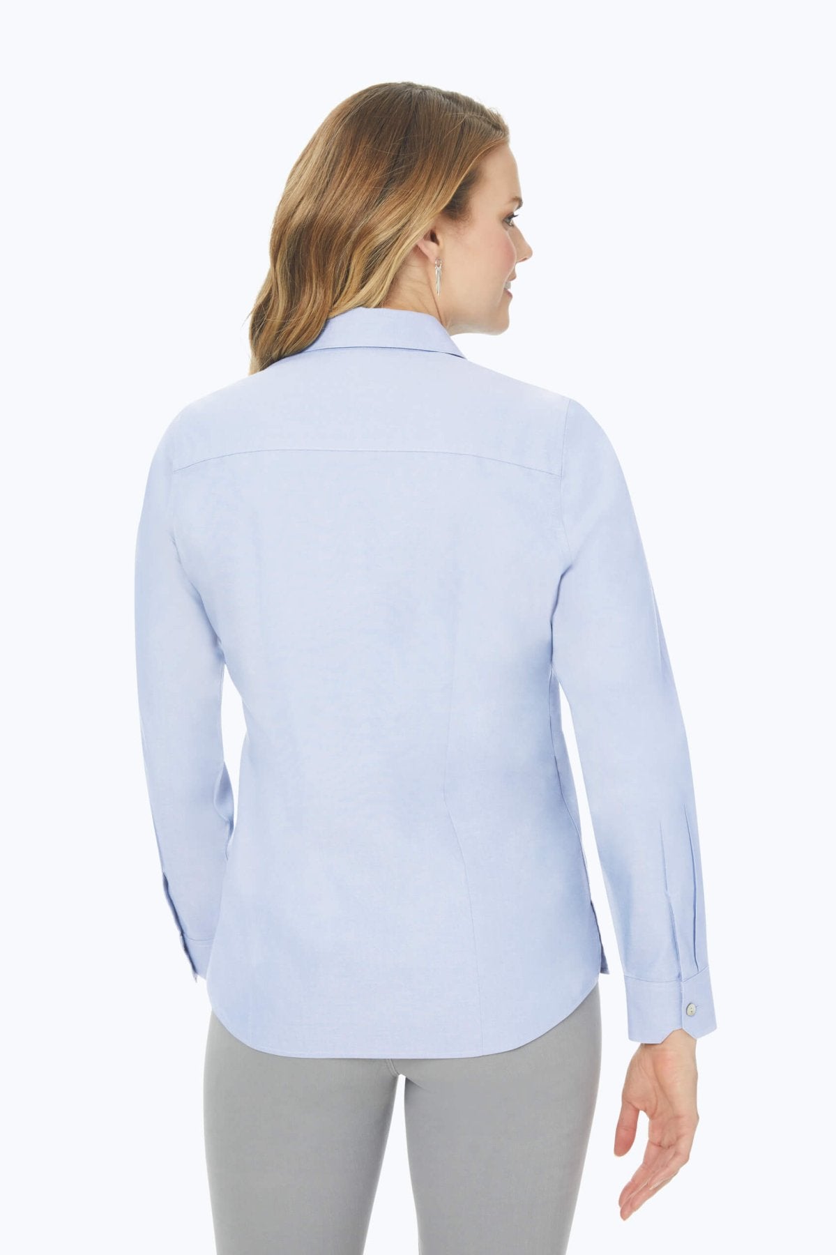 Dianna Plus Essential Pinpoint Non-Iron Shirt #color_blue wave