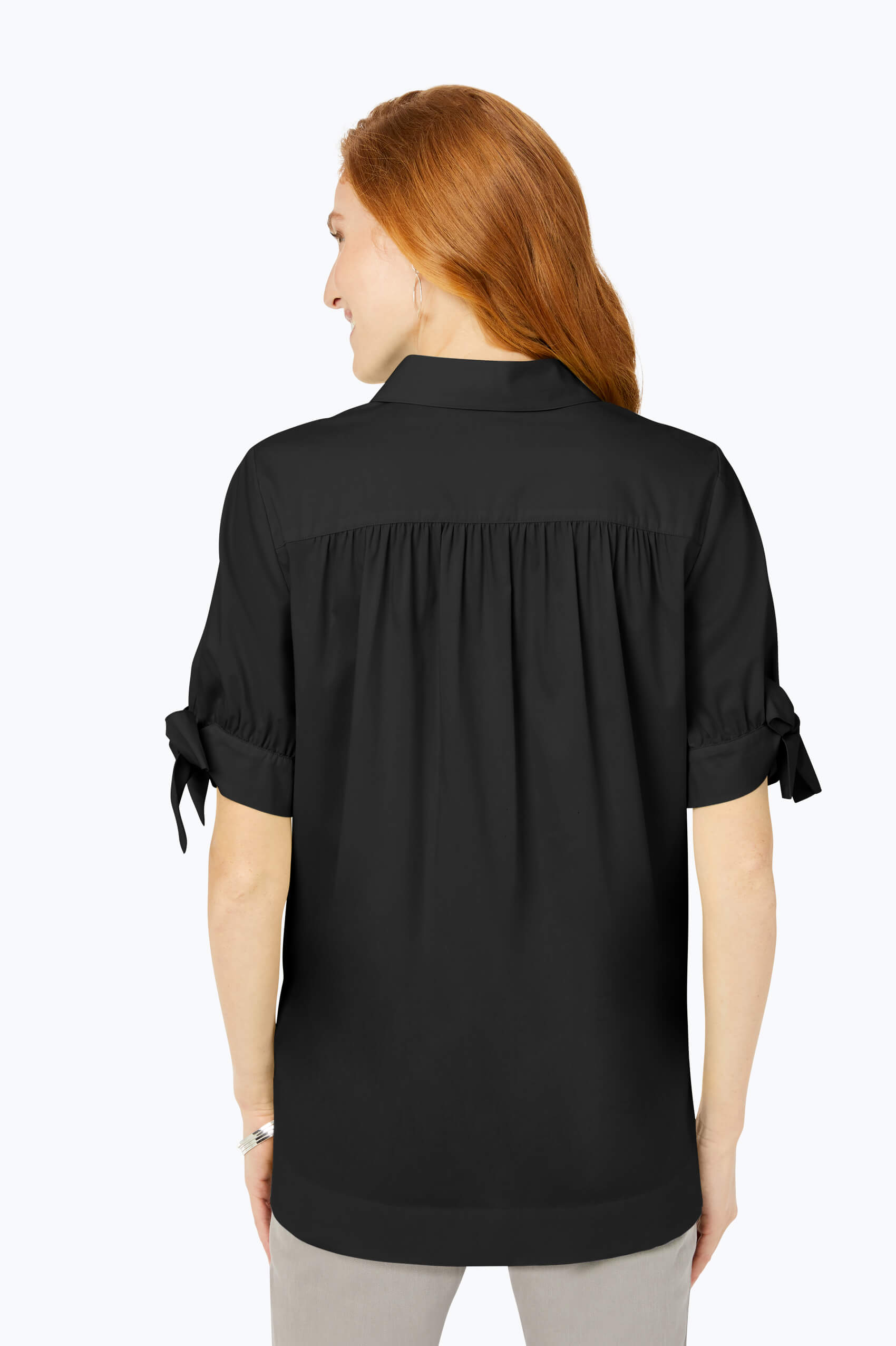 Bow Sleeve Essential Stretch Non-Iron Tunic