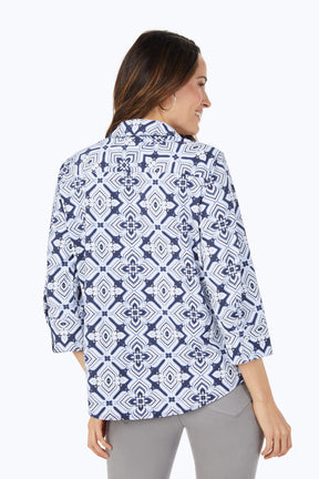Mary Floral Geo Jersey Shirt