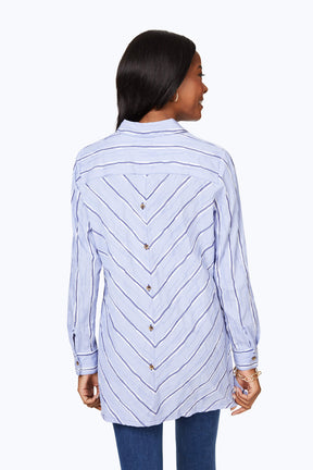 Serene Stripe Crinkle Tunic