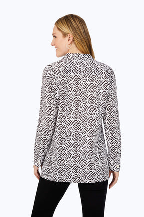 Animal Herringbone Non-Iron Tunic