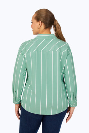 Ava Plus Stretch Non-Iron Stripe Shirt