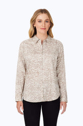 Davis Non-Iron Cocoa Zebra Shirt #color_ivory multi cocoa zebra
