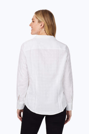 Monica Non-Iron Geo Jacquard Shirt