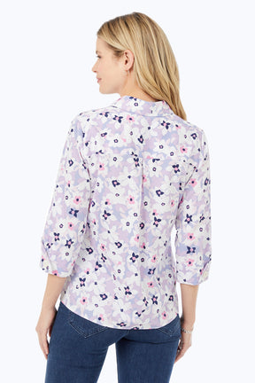 Charlotte Non-Iron Blush Blossoms Shirt