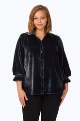 Riven Plus Plush Velvet Shirt #color_black
