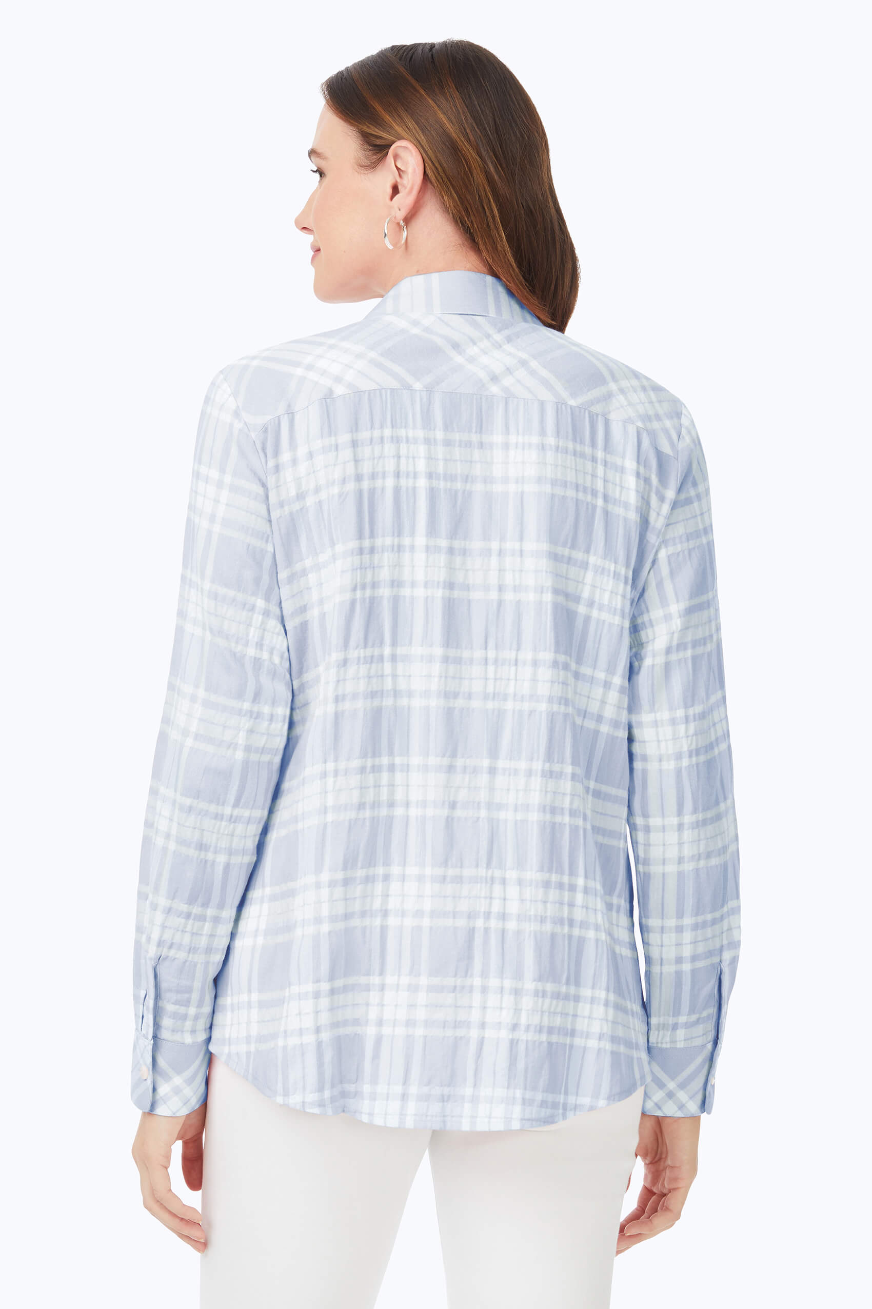 Rhea Puckered Spring Plaid Shirt