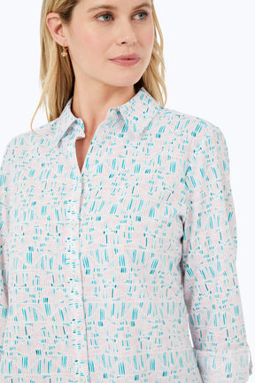 Zoey Non-Iron Painted Waves Shirt