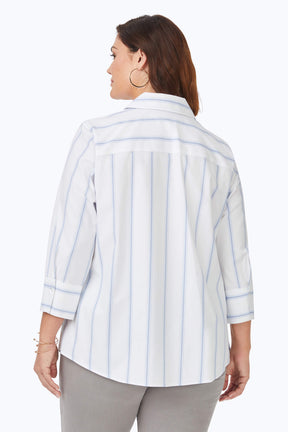 Mary Plus Non-Iron Soho Stripe Shirt