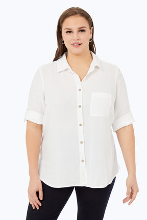 Tamara Plus Cotton Gauze Shirt