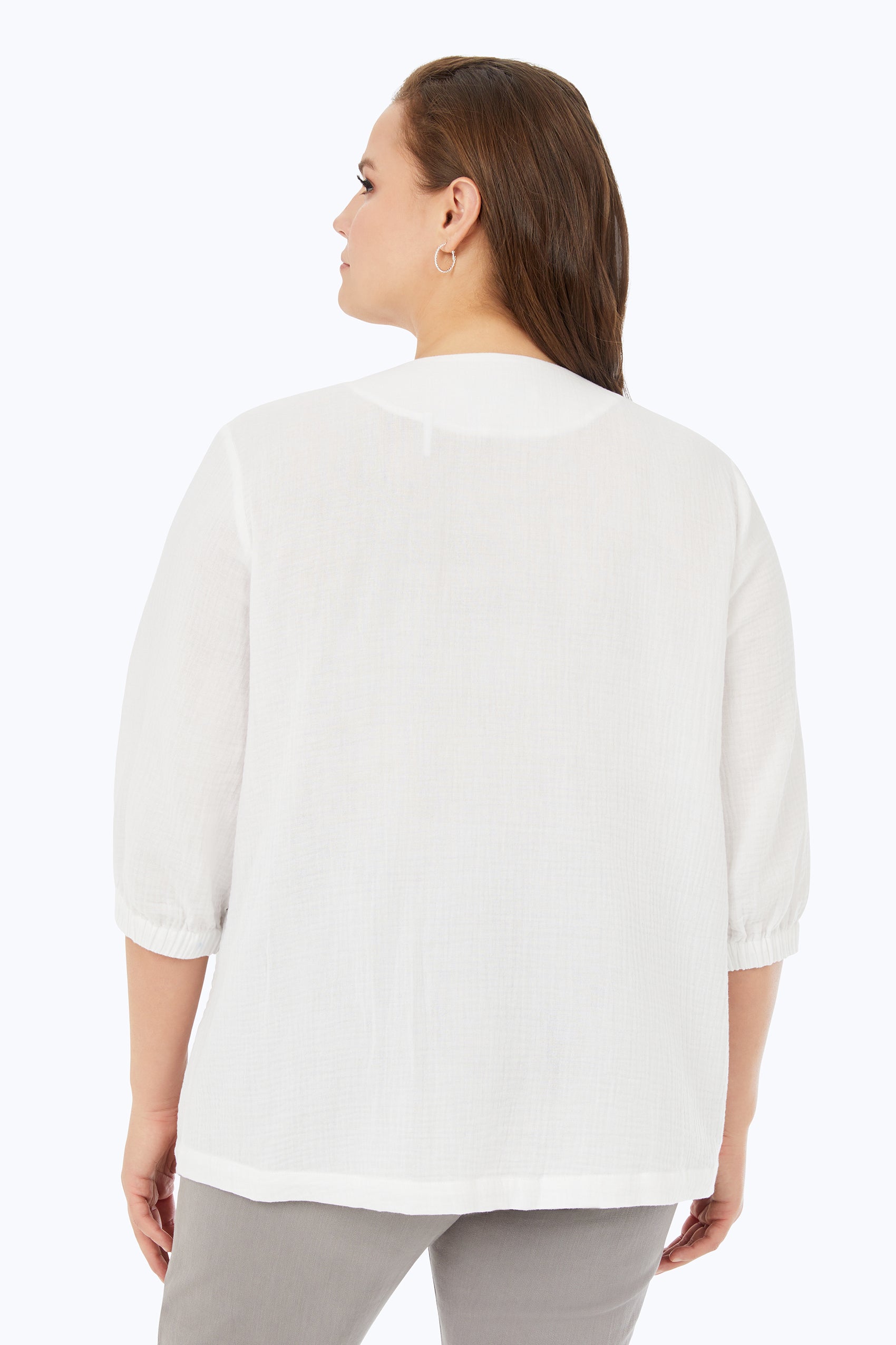 Evie Plus Cotton Gauze Shirt