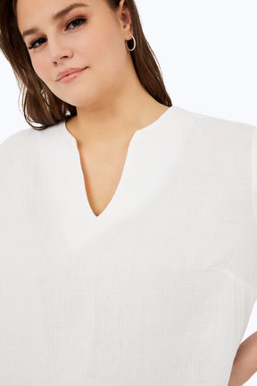 Evie Plus Cotton Gauze Shirt