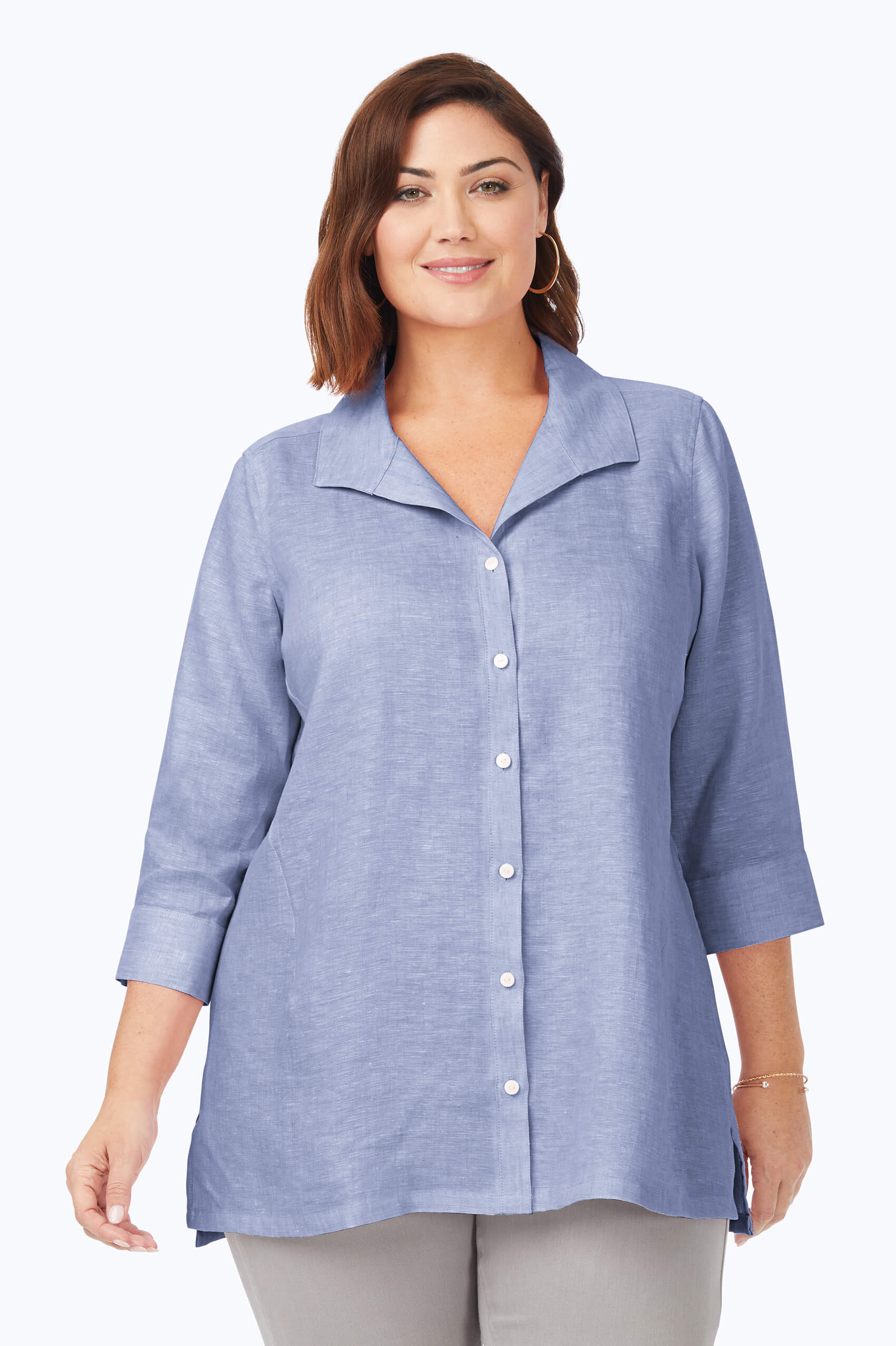 Stirling Plus Easy Care Linen Tunic