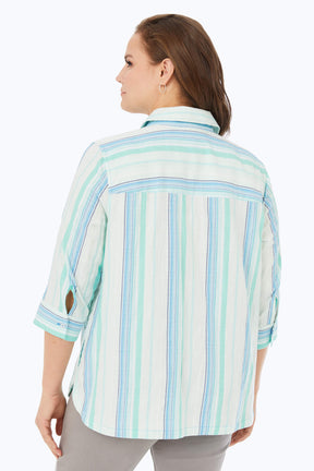 Thea Plus Oasis Stripe Shirt